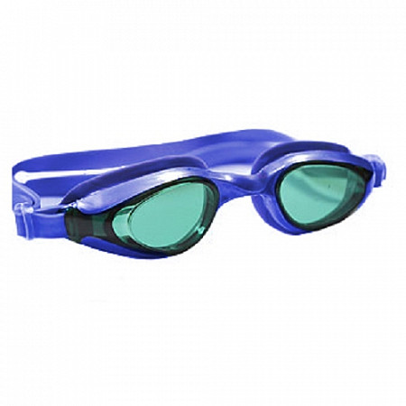 Очки для плавания с зелеными линзами G529 blue