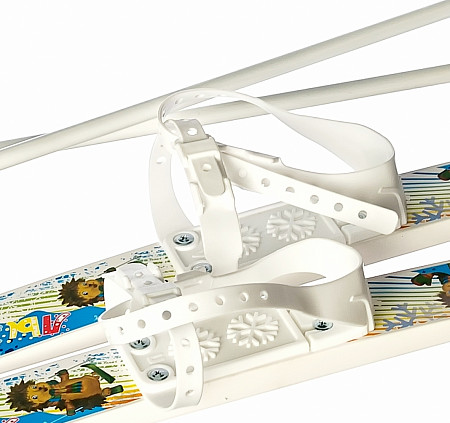 Лыжи детские Тяни-Толкай Ёжик-Лыжики-Пыжики с палками white