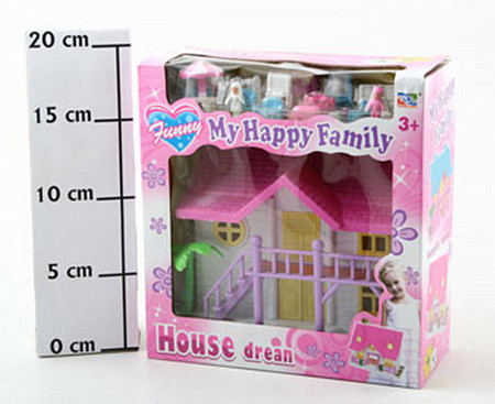 Дом для куклы My happy family House dream с мебелью 3906