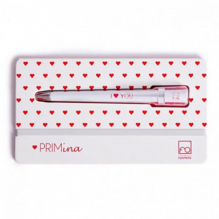 На картинке изображен Вечный карандаш Napkin NPKRE01589 white/red Вечный карандаш Napkin NPKRE01589 white/red