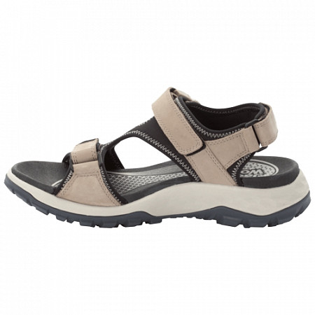 На картинке изображен Сандалии женские Jack Wolfskin Rocky Path Lt Sandal W sand / black Сандалии женские Jack Wolfskin Rocky Path Lt Sandal W sand / black