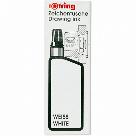 Тушь для изографа Rotring Drawing Ink 23 Ml White S0216550