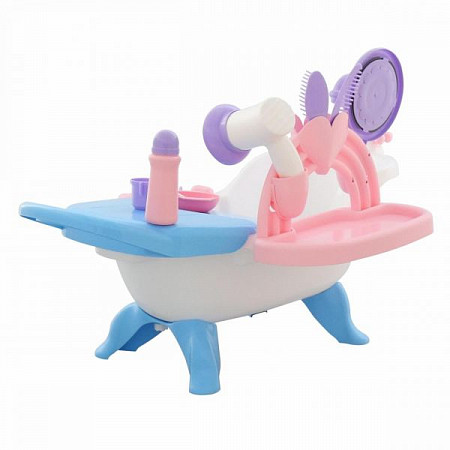 На картинке изображен Набор для купания кукол Полесье с аксессуарами 58607 Набор для купания кукол Полесье с аксессуарами 58607