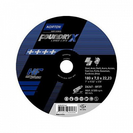 Круг обдирочный для чугуна Norton 23x0,7x2,22 см Foundryx 66253371175