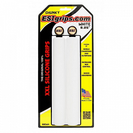 На картинке изображен Грипсы ESI Chunky XXL 8,25" 82CWH White Грипсы ESI Chunky XXL 8,25" 82CWH White