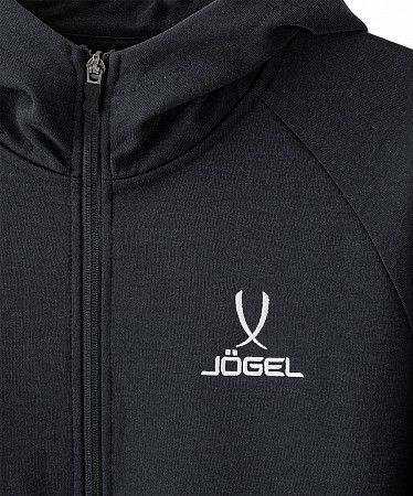 На картинке изображен Олимпийка с капюшоном Jogel ESSENTIAL Athlete Jacket FZ black Олимпийка с капюшоном Jogel ESSENTIAL Athlete Jacket FZ black
