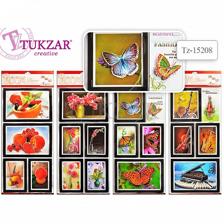 Наклейки интерьерные Tukzar 3D картины в ассортименте TZ 15208