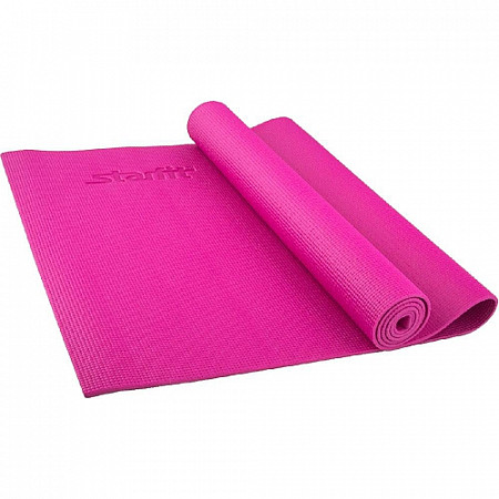Гимнастический коврик для йоги, фитнеса Starfit FM-101 PVC pink (173x61x0,6)