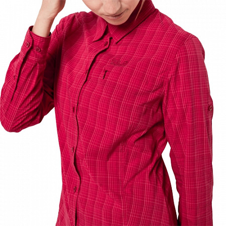 Рубашка женская Jack Wolfskin Centaura Flex Shirt W scarlet checks