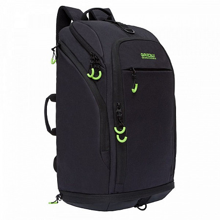 Городской рюкзак GRIZZLY RQ-906-12 /2 black/light green