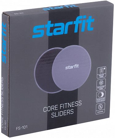 Глайдинг диски для скольжения Starfit Core FS-101 black/grey