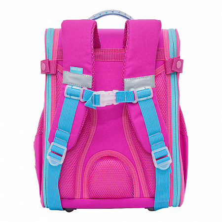 На картинке изображен Рюкзак школьный GRIZZLY RAl-194-3 /2 raspberry-fuchsia Рюкзак школьный GRIZZLY RAl-194-3 /2 raspberry-fuchsia