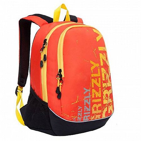 На картинке изображен Рюкзак GRIZZLY RU-721-1 black/orange Рюкзак GRIZZLY RU-721-1 black/orange