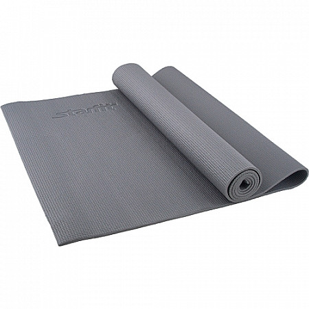 Гимнастический коврик для йоги, фитнеса Starfit FM-101 PVC grey (173x61x0,5)