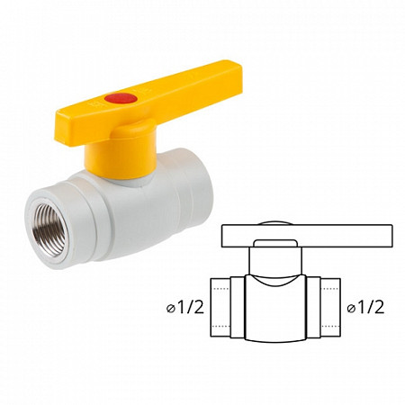 Кран шаровый Av Engineering 1/2" внутренняя-внутренняя резьба AVE1332020