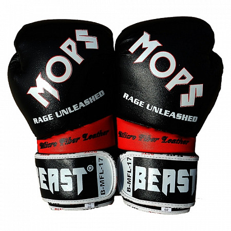 Перчатки боксерские Vimpex Sport Beast B3003 black/red/white