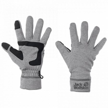 На картинке изображен Перчатки мужские Jack Wolfskin Skyland Glove light grey Перчатки мужские Jack Wolfskin Skyland Glove light grey
