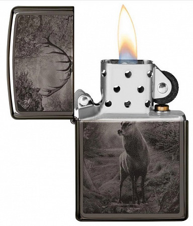Зажигалка Zippo Deer Design 49059 black ice
