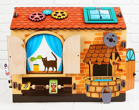 Развивающая игрушка 1Toy Бизиборд: Чудо-дом IG0252 
