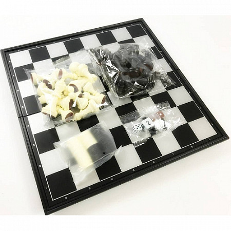 На картинке изображен Шахматы Ausini 3в1 VT174-1130 Шахматы Ausini 3в1 VT174-1130