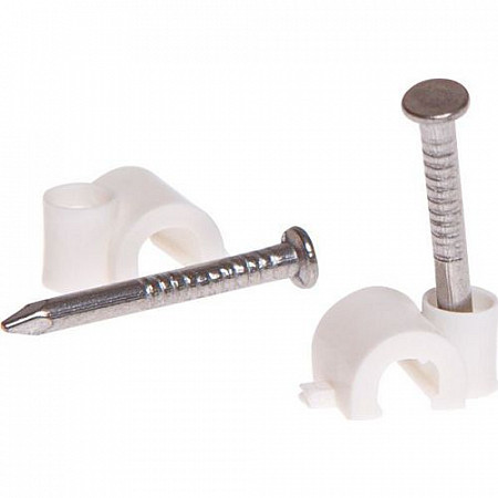 На картинке изображен Скоба для крепления круглого кабеля Starfix 6 мм (50 штук) SMZ2-35834-50 Скоба для крепления круглого кабеля Starfix 6 мм (50 штук) SMZ2-35834-50