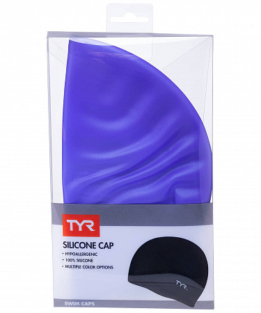 Шапочка для плавания TYR Wrinkle-Free Silicone Cap LCS/510 Violet