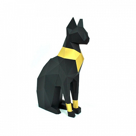 3D-конструктор PAPERRAZ "Кошка Бастет" Black