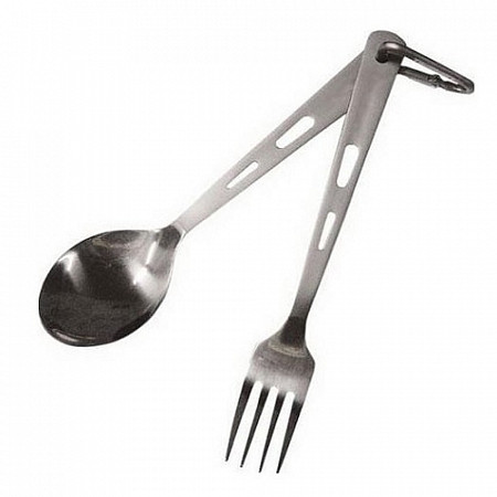 Набор столовых приборов с карабином Tramp TRC-048