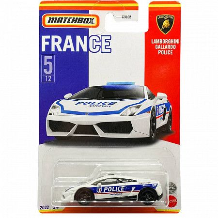 Машинка Matchbox France Lamborgini Gallardo Рolice 5/12 (HBL02 HFH72) коллекция 2022