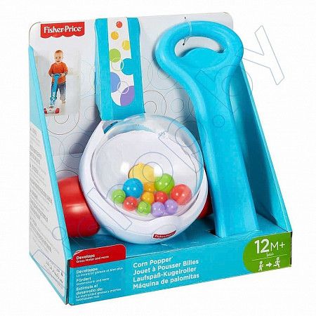 Игрушка каталка Fisher Price Попкорн с шариками (FGY72)