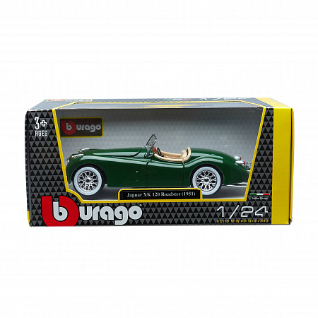 Коллекционная машина Bburago 1:24 Jaguar Xk 120 Roadster 1951 (18-22018) green