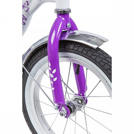Велосипед Novatrack Butterfly 14" (2019) White/Violet 147BUTTERFLY.WVL9