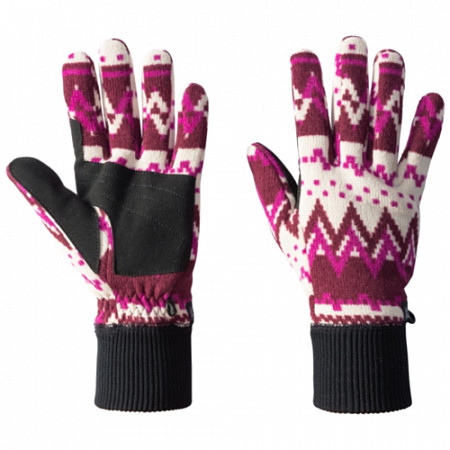 На картинке изображен Перчатки женские Jack Wolfskin Scandic Glove Women garnet red all over Перчатки женские Jack Wolfskin Scandic Glove Women garnet red all over