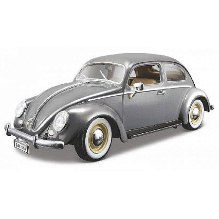 Машинка Bburago 1:18 Volkswagen Kafer-Beetle 1955 (18-12029) grey