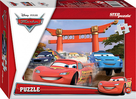 На картинке изображен Пазлы Step Puzzle 80 "Тачки/Самолёты" 77135 Пазлы Step Puzzle 80 "Тачки/Самолёты" 77135