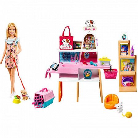 Игровой набор Barbie Зоомагазин GRG90