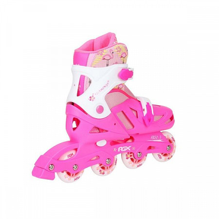 Раздвижные роликовые коньки RGX Flamingo pink