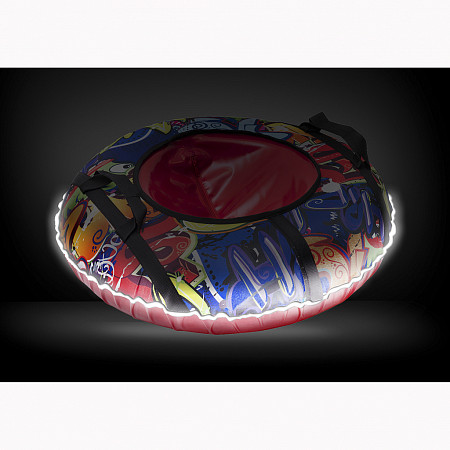 Тюбинг А.В.Т.Спорт Оксфорд Graffiti Светодиодная подсветка + автокамера 93 см multicolour