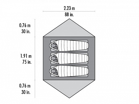 Палатка MSR Zoic 3 grey 10894