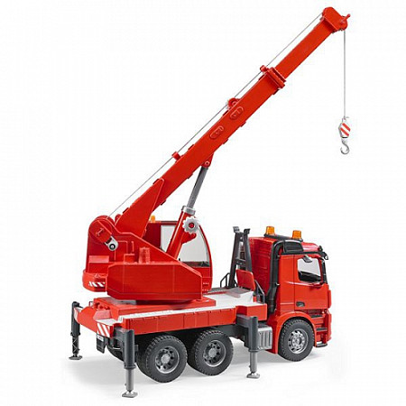 Игрушка Bruder Автокран MB Arocs с модулем со световыми и звуковыми эффектами, красный 03-670