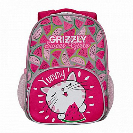 Рюкзак детский GRIZZLY RK-076-1 /3 bright/pink/light grey