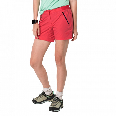 Шорты спортивные для бега  женские Jack Wolfskin Trail Shorts W tulip red