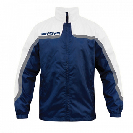 На картинке изображен Ветровка Givova Asia RJ006 blue/white Ветровка Givova Asia RJ006 blue/white