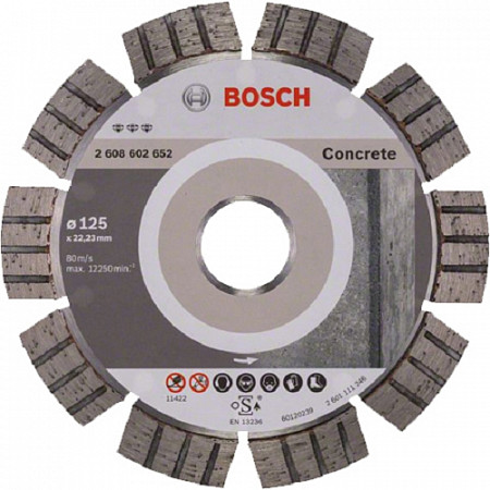 Алмазный круг Bosch 125х22,23 мм бетон Best 2608602652