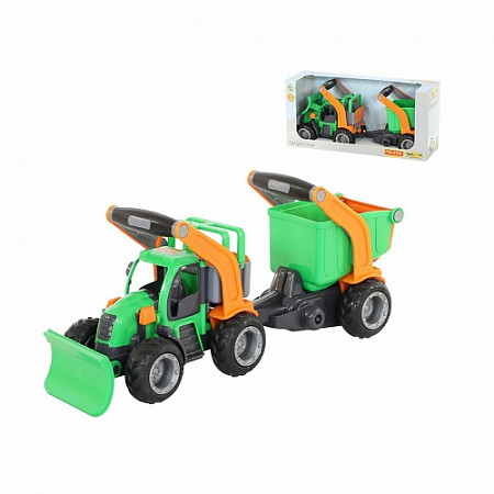 Трактор снегоуборочный Полесье с полуприцепом 37381