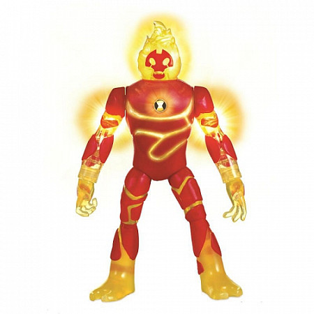 На картинке изображен Фигурка Ben10 Фигурка 16 см (свет, звук) , Человек-огонь 76601 Фигурка Ben10 Фигурка 16 см (свет, звук) , Человек-огонь 76601