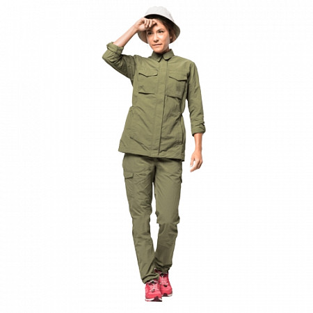 Куртка летняя женская Jack Wolfskin Lakeside Fieldjacket W khaki