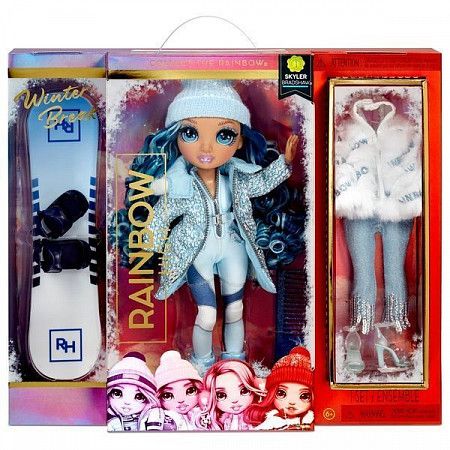 На картинке изображен Кукла Rainbow High "Скайлер Брэдшоу. Зимние каникулы" 574798EUC blue Кукла Rainbow High "Скайлер Брэдшоу. Зимние каникулы" 574798EUC blue
