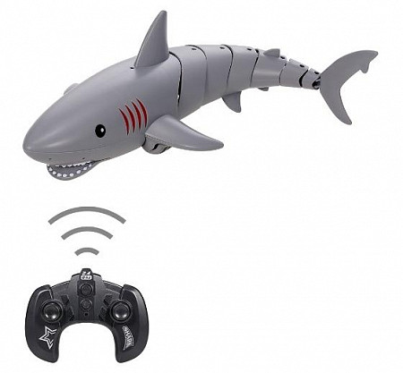 На картинке изображен Робот-акула Le Neng Toys на дистанционном управлении k23 gray Робот-акула Le Neng Toys на дистанционном управлении k23 gray
