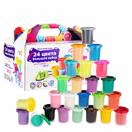 Набор для лепки Genio Kids Тесто-пластилин 24 баночки TA1097